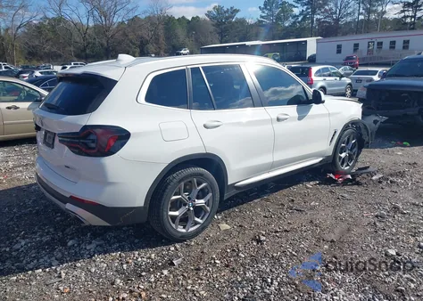 2022 BMW X3 Sdrive30I z USA, uszkodzony, nr VIN 5UX43DP02N9M96572